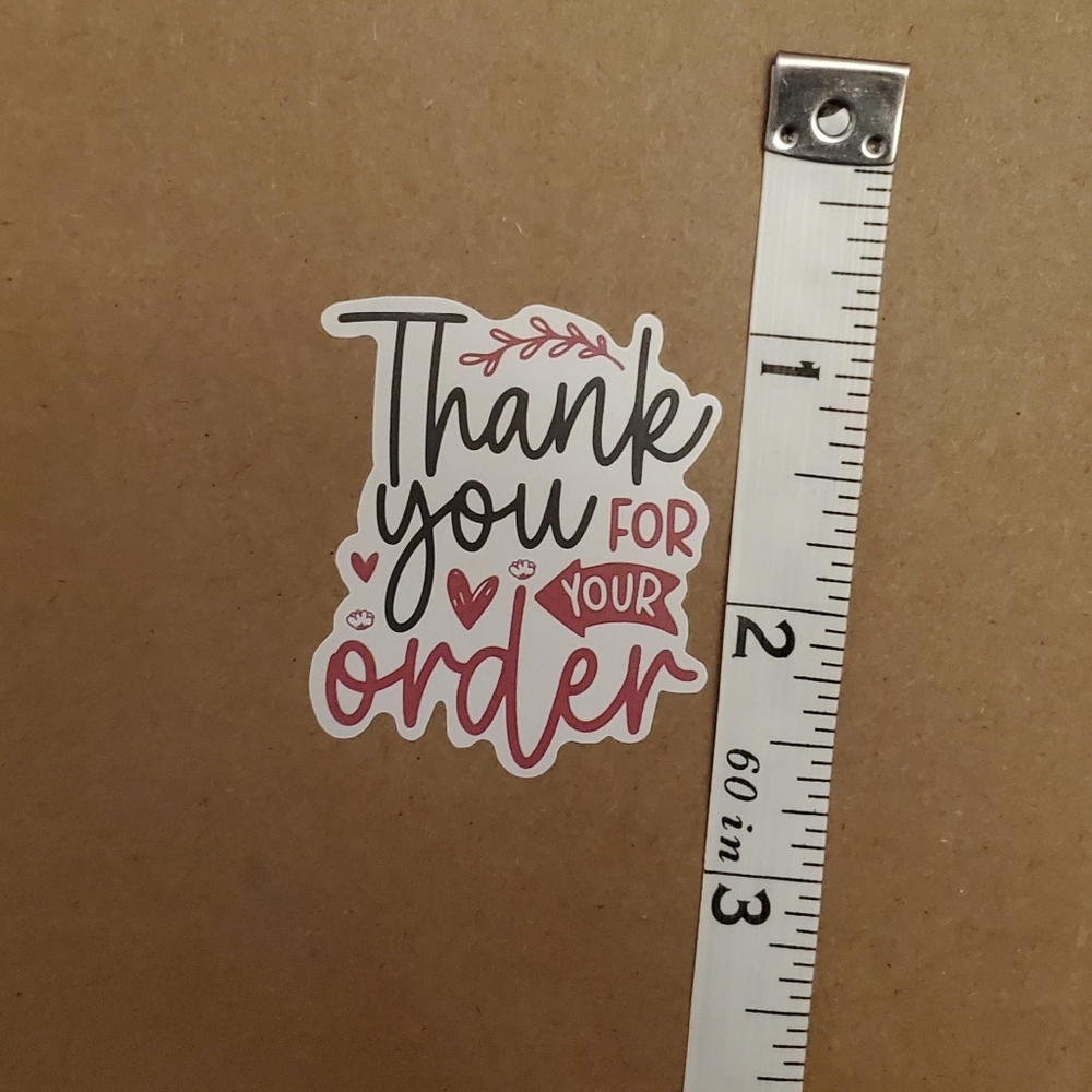 Thank You Stickers Roll - Pink and Black - Picture 4 of 6